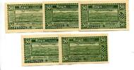 Sachsen-Anhalt 5x50 Pfg. Hoym, -