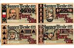 Sachsen-Anhalt 2x50 Pfg. 2x1 Mk. Parey a.Elbe, -