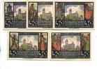 Sachsen-Anhalt 5x50 Pfg. Rudelsburg, -