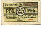 Sachsen-Anhalt 25 Pfg. Dessau, -