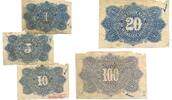 Schottland, 1905-1920 Test Prints of the reverse guilloches for 1-100 Pounds, gebraucht