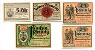 Thüringen, 5 Pfg. 10 Pfg. 2x25 Pfg. 50 Pfg. Ronneburg, -