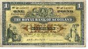 One Pound 1957 Schottland, The Royal Bank of Scotland, gebraucht