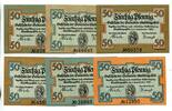 Thüringen, 6x50 Pfg. Stadtlengsfeld, -