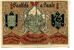 Thüringen, 5x75 Pfg. Saalfeld, -