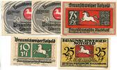 Niedersachsen, 10 Pfg. 25 Pfg. 2x50 Pfg. 75 Pfg. Braunschweig, -