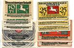 Niedersachsen, 3x10 Pfg. 3x25 Pfg. 2x50 Pfg. 2x75 Pfg. Braunschweig, -