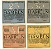 Niedersachsen, 25 Pfg. 50 Pfg. 75 Pfg. 1 Mk. Hameln, -
