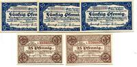 Niedersachsen, 2x25 Pfg. 3x50 Pfg. Hannover, -
