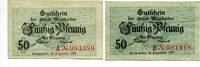 Hessen, 2x50 Pfg. Wiesbaden, -