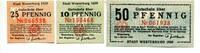 Hessen, 10 Pfg. 25 Pfg. 50 Pfg. Westerburg, -