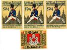 Westfalen, 10 Pfg. 3x50 Pfg. Detmold, -