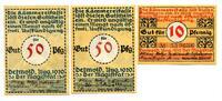Westfalen, 10 Pfg. 2x50 Pfg. Detmold, -