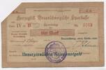 Deutsches Reich 4 Mark ~ Herzoglich Braunschweigische Sparkasse, unverzinsliches Kriegsnotgeld ~ -