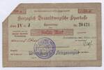 Deutsches Reich 50 Mark ~ Herzoglich Braunschweigische Sparkasse, unverzinsliches Kriegsnotgeld ~ -