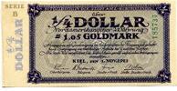 Schleswig Holstein, 1/4 Dollar=1.05 Goldmark Kiel, -
