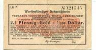 Bayern, 2,1 Pfennig Gold = 1/200 Dollar Hof, -
