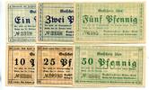 Rheinland 1,2,5,10,25,50 Pfg. Trier, -