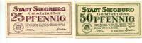 Rheinland 25 Pfg. 50 Pfg. Siegburg, -