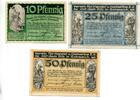 Rheinland 10 Pfg. 25 Pfg. 50 Pfg. Schweich, -