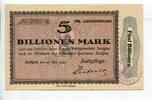 Württemberg 5 Billio. Mk Saulgau, -