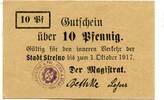 Posen 10 Pfg. Strelno, -