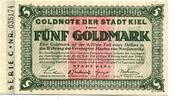 Schleswig-Holstein 5 Gmk. Kiel, -