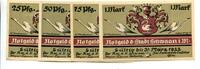 Mecklenburg/Schwerin, 25 Pfg. 50 Pfg. 75 Pfg. 1 Mk. Schwaan, -