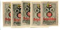 Mecklenburg/Schwerin, 25 Pfg. 50 Pfg. 75 Pfg. 95 Pfg. Wismar, -