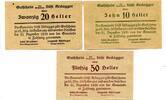 Niederösterreich 10,20,50 Heller Ardagger Stift, -