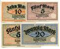 Brandenburg 5 Mk. 10 Mk. 20 Mk. 50 Mk. Landsberg a.d.Warthe, -