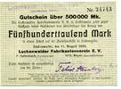 Brandenburg 500 T. Mk. Luckenwalde, -