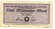 Sachsen-Anhalt 5 Md. Mk. Halle, -