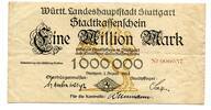 Württemberg 1 Mio. Mk. Stuttgart, -