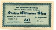 Baden 50 Md. Mk. Maulburg, -