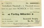 Baden 50 Md. Mk. Neustadt/Schwarzwald, -