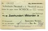 Baden 200 Md. Mk. Neustadt/Schwarzwald, -