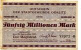 Sachsen 50 Mio. Mk. Görlitz, -