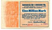 Baden 1 Mio. Mk. Oos-Baden, -