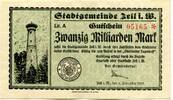 Baden 20 Md. Mk. Zell i.W., -