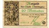 Baden 20 Md. Mk. Überlingen, -
