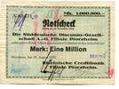 Baden 1 Mio. Mk. Pforzheim, -