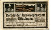 Württemberg 1/2 Mio. Mk. Göppingen, -