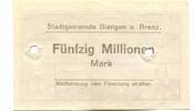 Württemberg 50 Mio. Mk. Giengen a.Brenz, -