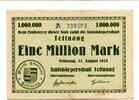 Württemberg 1 Mio. Mk. Tettnang, -