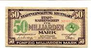 Württemberg 50 Md. Mk. Stuttgart, -