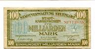 Württemberg 100 Md. Mk. Stuttgart, -