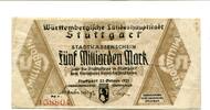 Württemberg 5 Md. Mk. Stuttgart, -