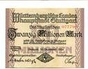 Württemberg 20 Mio. Mk. Stuttgart, -
