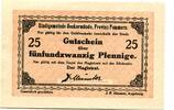 Pommern 25 Pfg. Ueckermünde, -